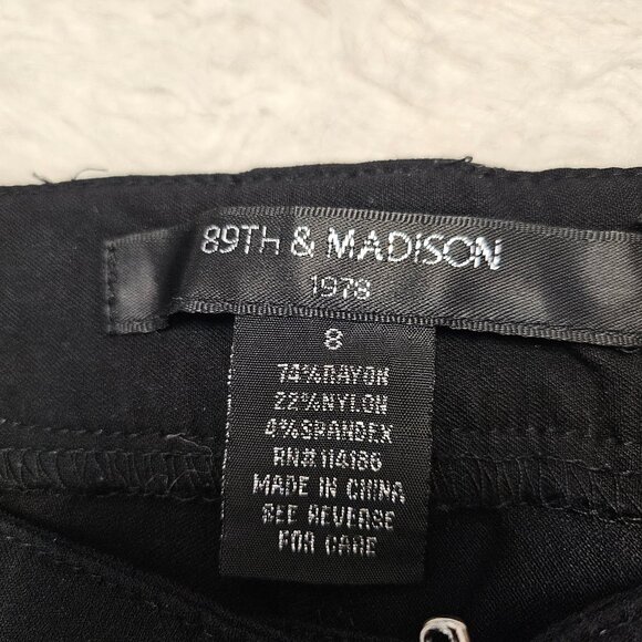 89th Madison Women's Black Capri Pants Size: 8 - Picture 7 of 8
